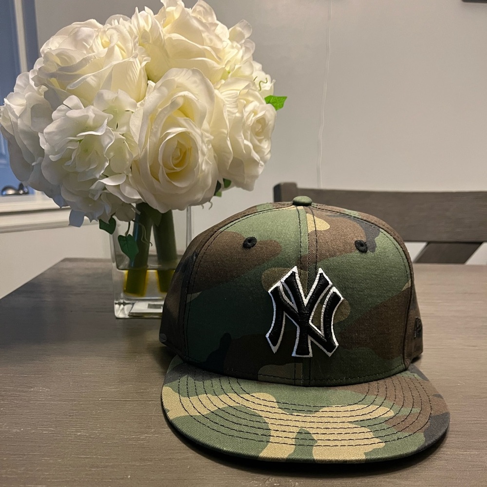 New York Yankees army fatigue print SnapBack hat